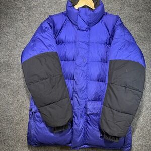 Feathered Friends Volant Down Parka Jacket Mens Large Blue Puffer Handmade USA